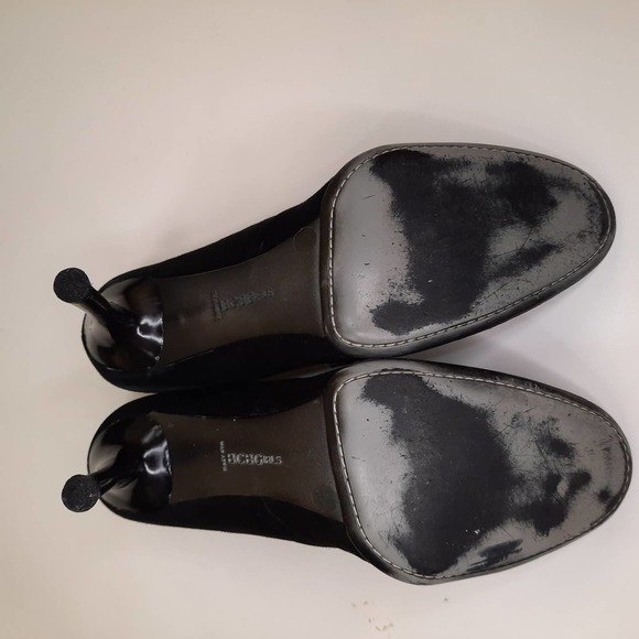 BcBgirls| Black Suede Mary Jane Heels Size 8 1/2 - Picture 5 of 7